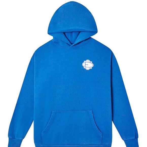 Enchanté Blue Hoodie with Car Graphic - Picture 2 of 4